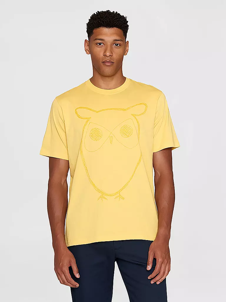 KNOWLEDGE COTTON APPAREL | T-Shirt BIG OWL | Amarillo