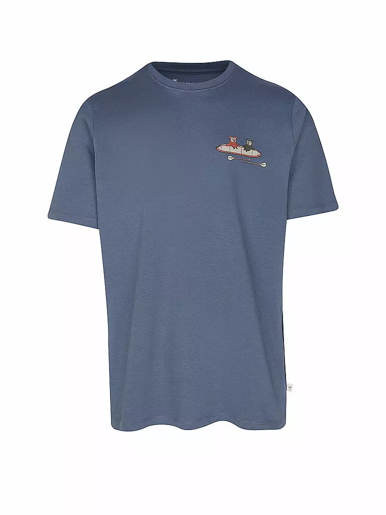 KNOWLEDGE COTTON APPAREL | T-Shirt TEE KAJAK | Azul