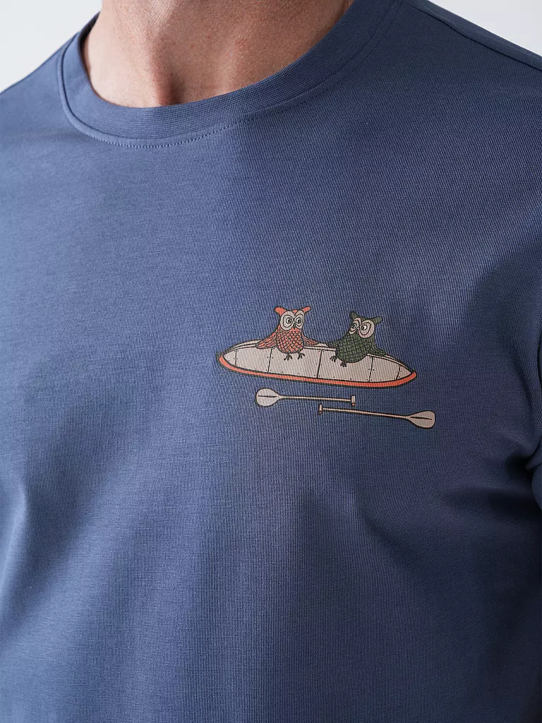 KNOWLEDGE COTTON APPAREL | T-Shirt TEE KAJAK | Azul