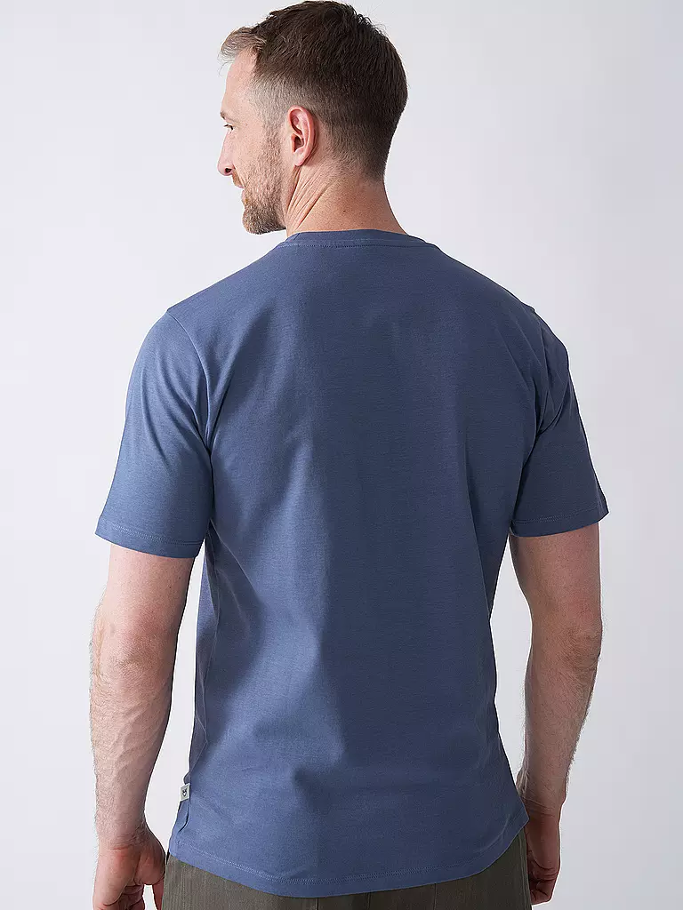 KNOWLEDGE COTTON APPAREL | T-Shirt TEE KAJAK | Azul