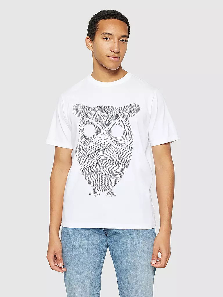 KNOWLEDGE COTTON APPAREL | T-Shirt | Blanco