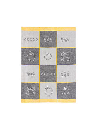 KRACHT | Paño de cocina 50x70cm Cuadros de verduras Antracita