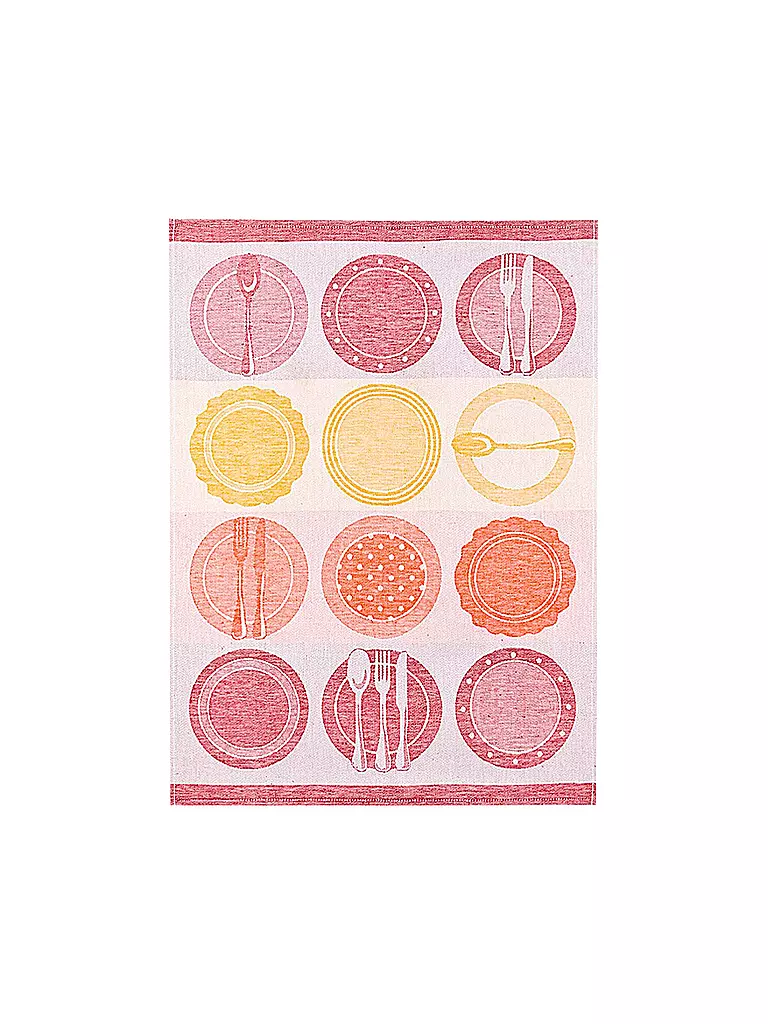 KRACHT | Paño de cocina de medio lino 50x70cm Plato | Rojo