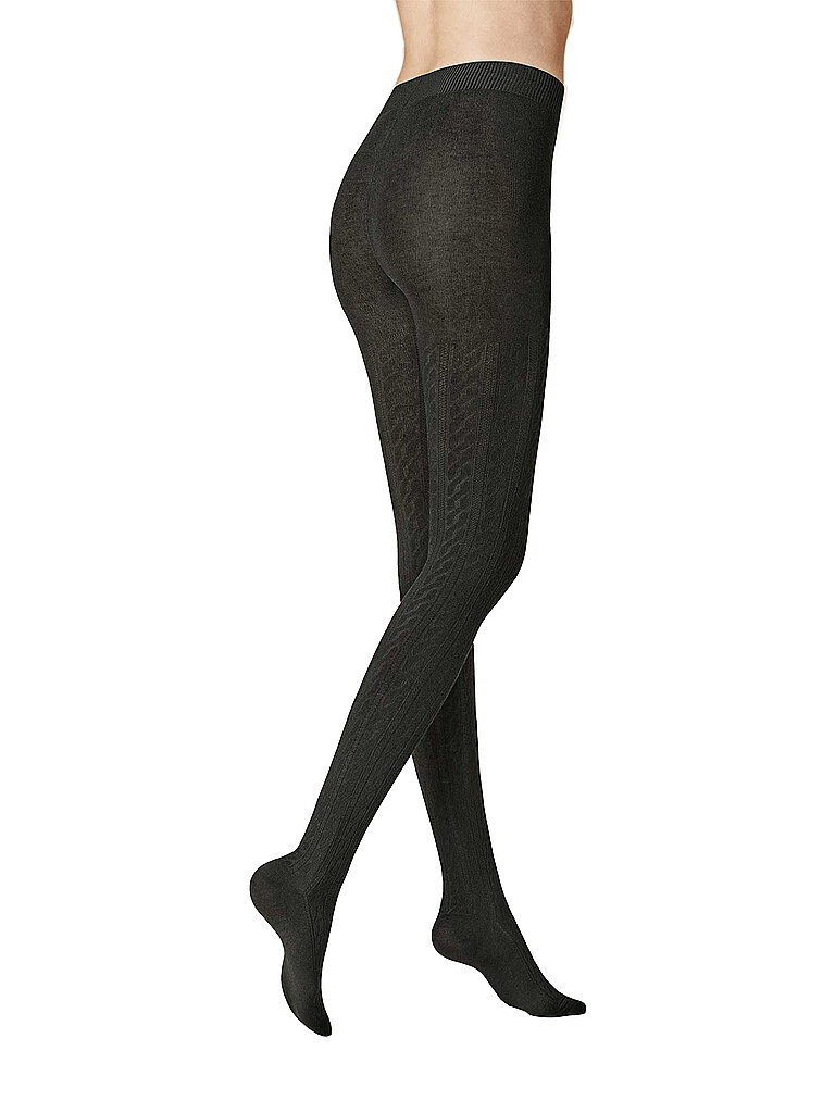 Strickstrumpfhose WINTER DREAMS antracita mel gris XL