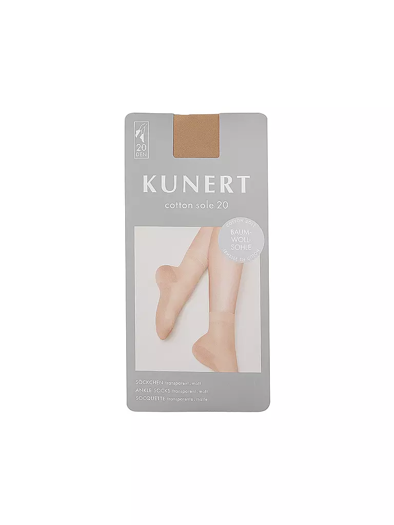 KUNERT | Calcetines COTTON SOLE 20 DEN crystal | Beige
