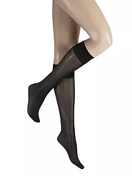 KUNERT | Kniestrümpfe Satin 40 den black | Negro