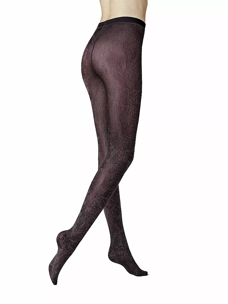 KUNERT | Modestrumpfhose FLORALPAISLEY dark raisin | Rojo
