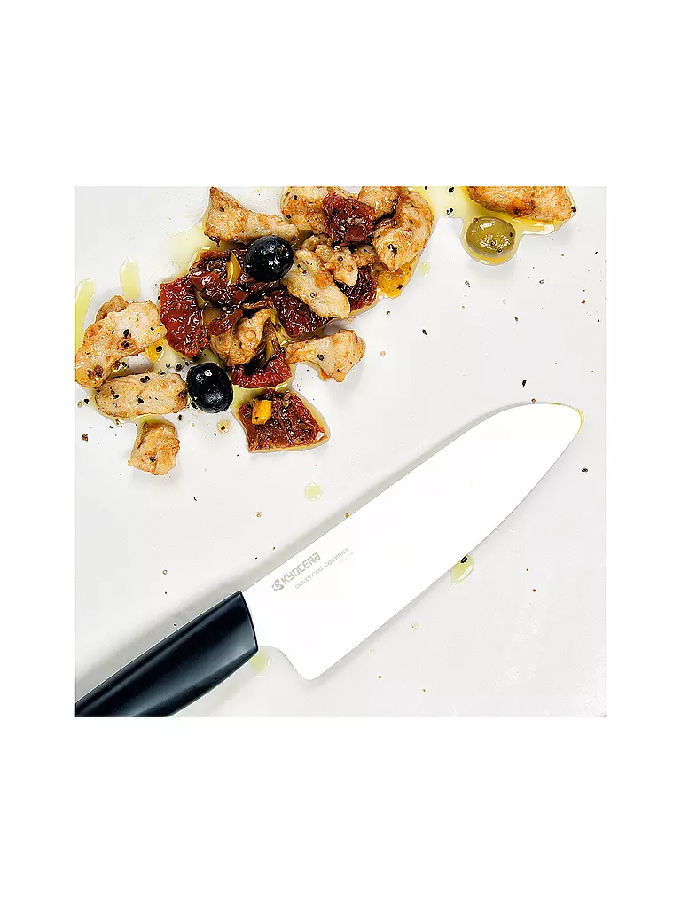KYOCERA | Cuchillo Santoku CHOWA 14cm Blanco/Negro | Blanco