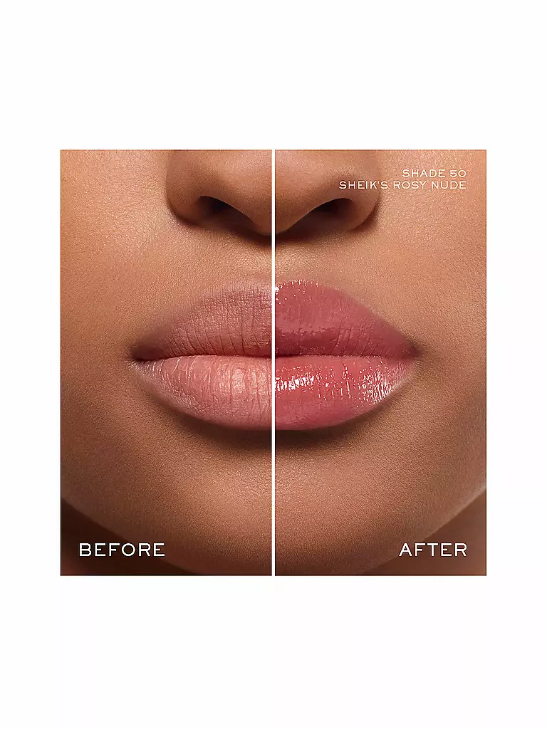 LANCÔME | Lip Idôle Squalane-12 Butterglow Glowy Color Balm (50 Sheik's rosy nude) | Baya
