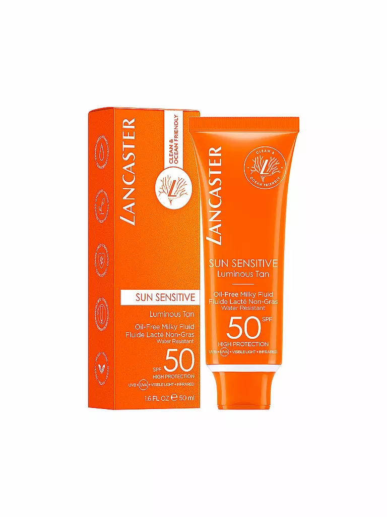 LANCASTER | Clean Sun Sensitive Milky Fluid SPF 50 50ml | Sin color