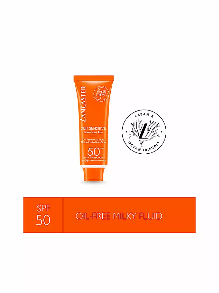 LANCASTER | Clean Sun Sensitive Milky Fluid SPF 50 50ml | Sin color