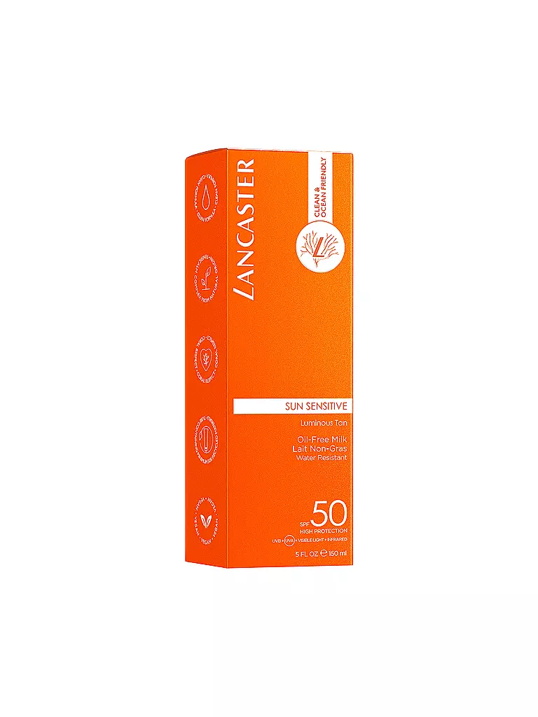 LANCASTER | Clean Sun Sensitive Oil Free Body Milk SPF 50 150ml | Sin color