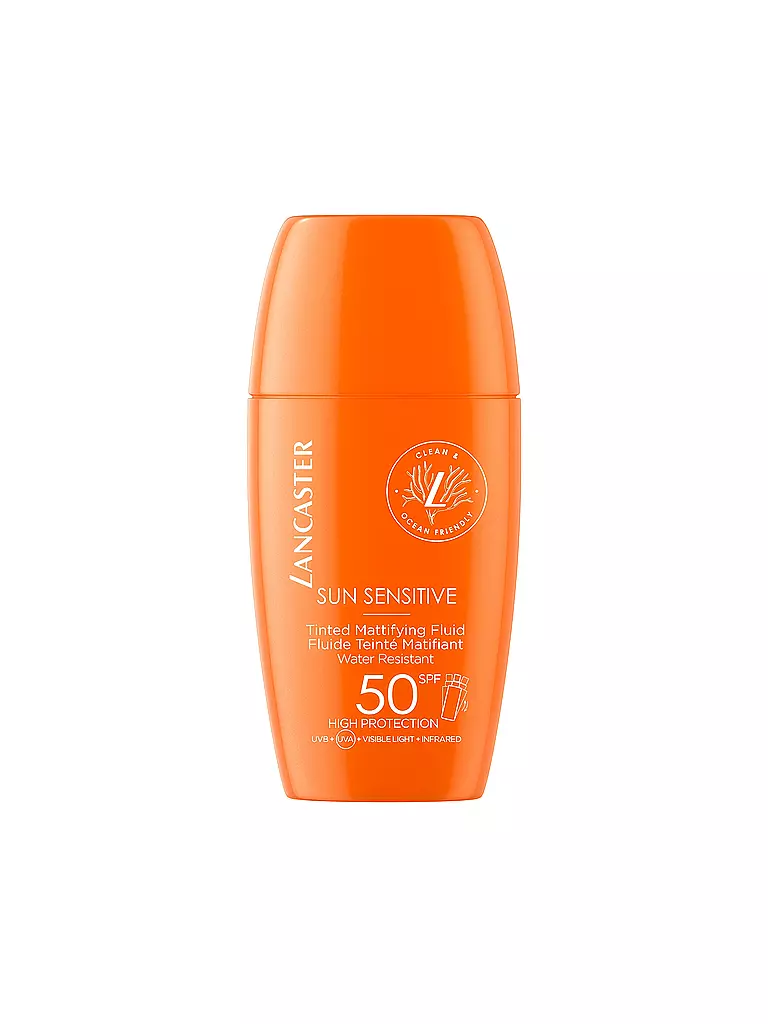 LANCASTER | Sun Sensitive Fluido Matificante con Color SPF50 30ml | Sin color