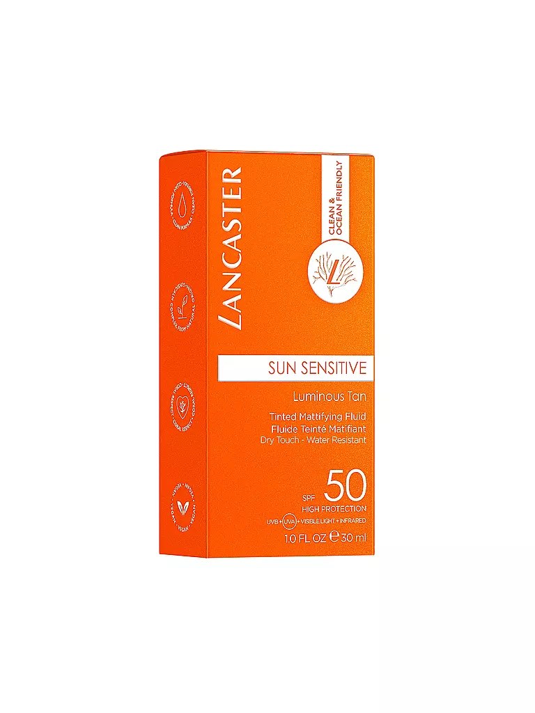 LANCASTER | Sun Sensitive Fluido Matificante con Color SPF50 30ml | Sin color
