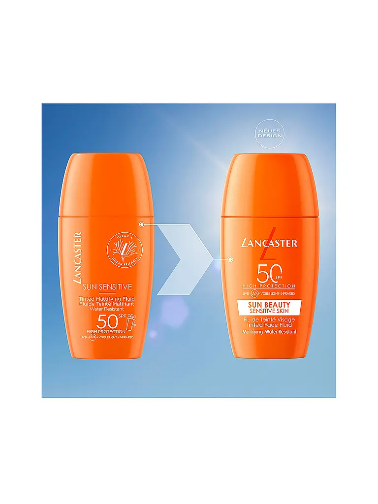 LANCASTER | Sun Sensitive Fluido Matificante con Color SPF50 30ml | Sin color