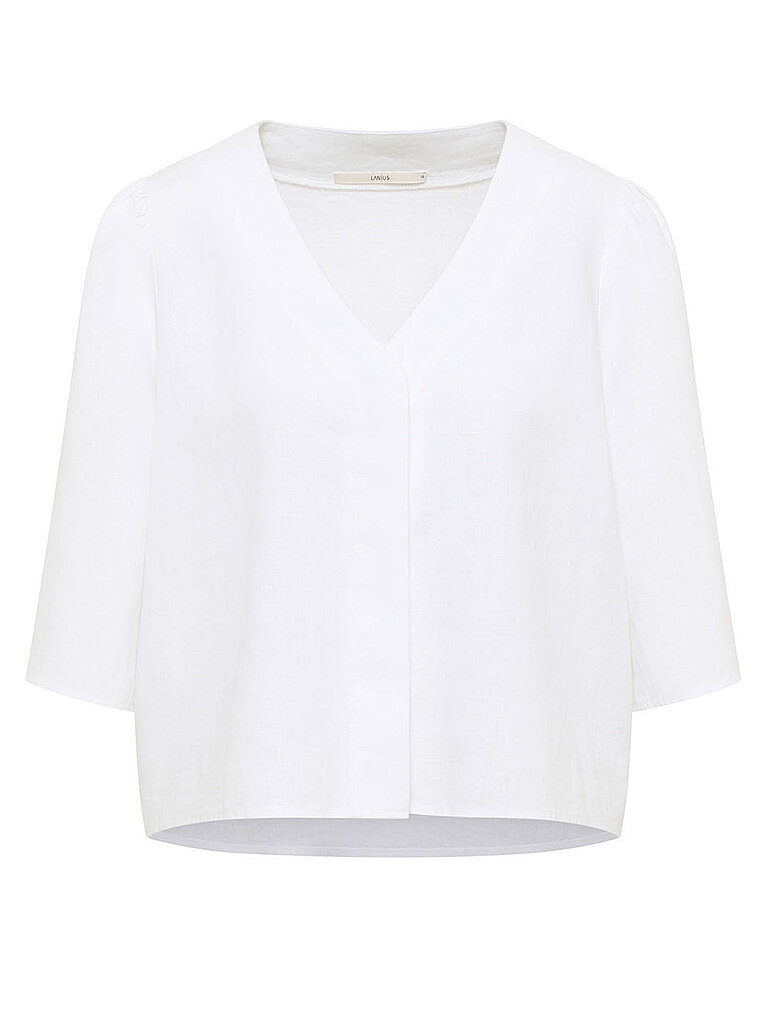 LANIUS Blusa de lino blanco