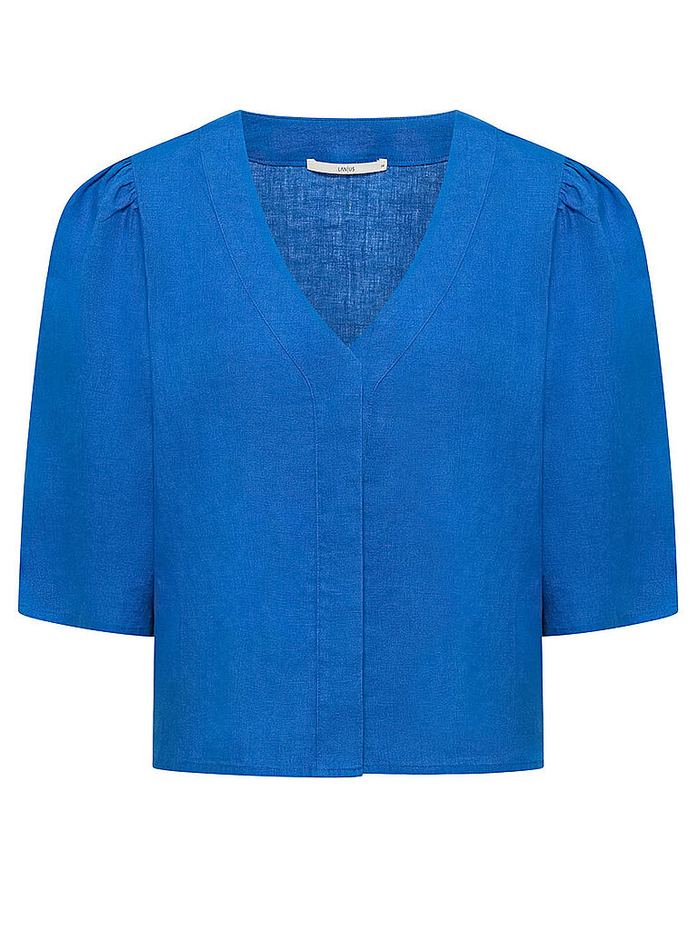 LANIUS Blusa de lino azul