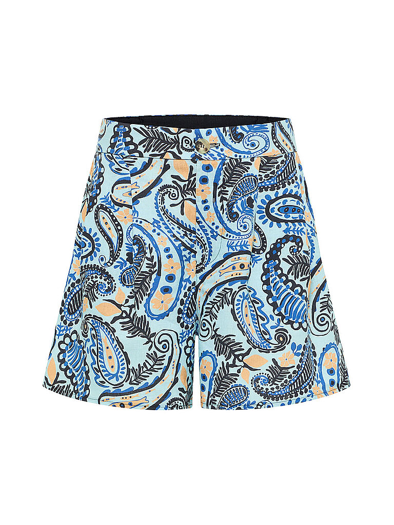 Shorts de lino azul claro 38