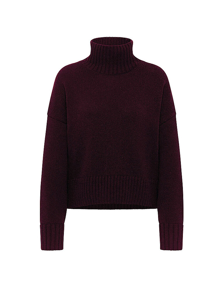 Lanius Rollkragenpullover rojo oscuro