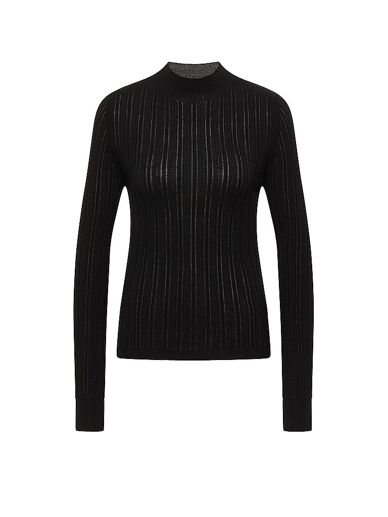 Lanius Jersey de cuello alto negro
