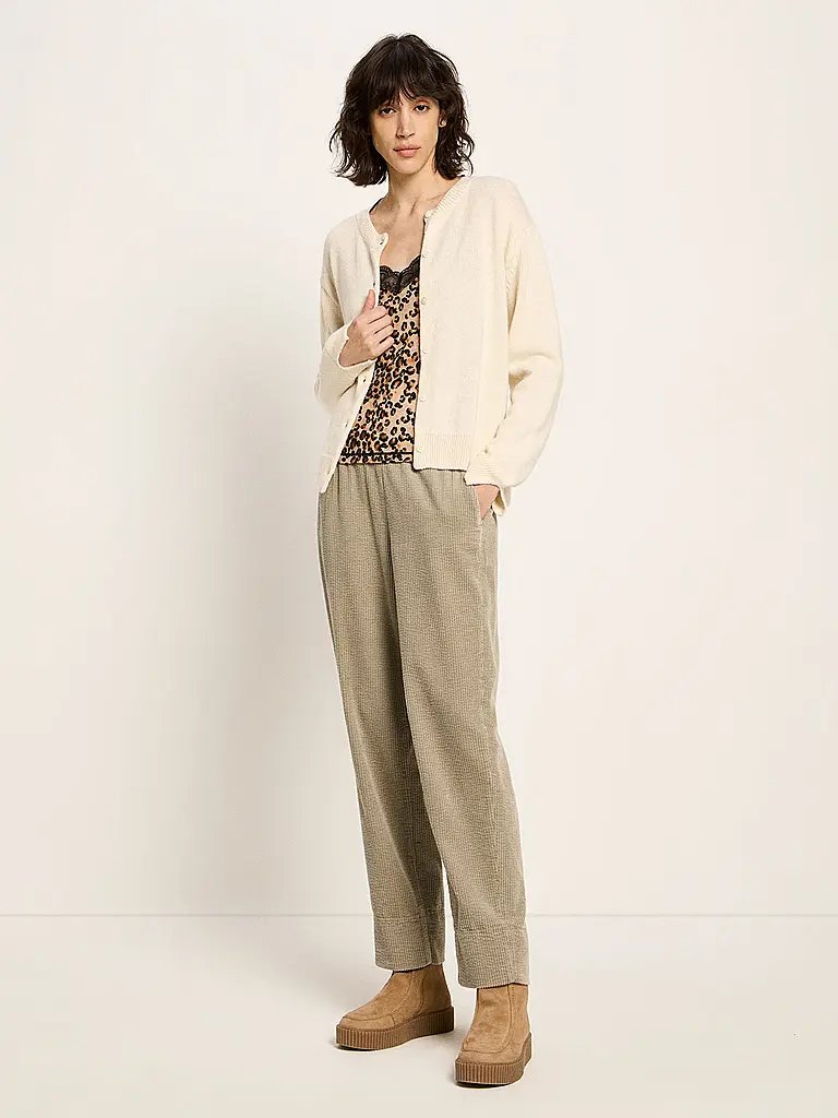 LANIUS | Cárdigan Boxy Fit | Crema
