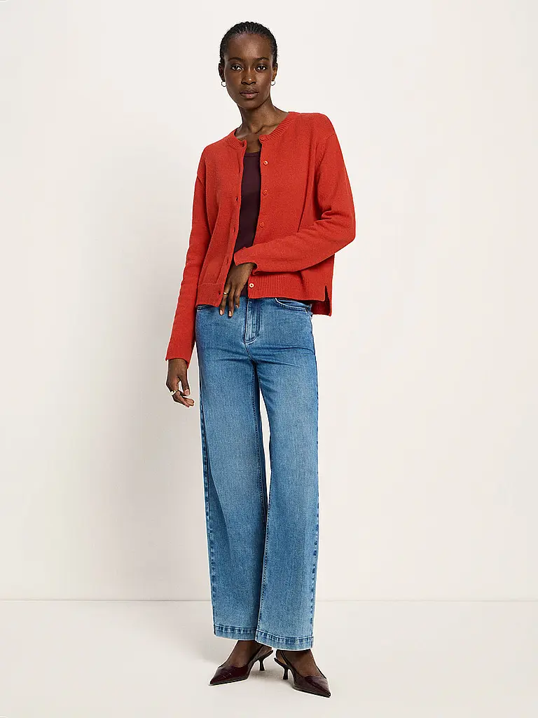 LANIUS | Cárdigan Boxy Fit | Rojo