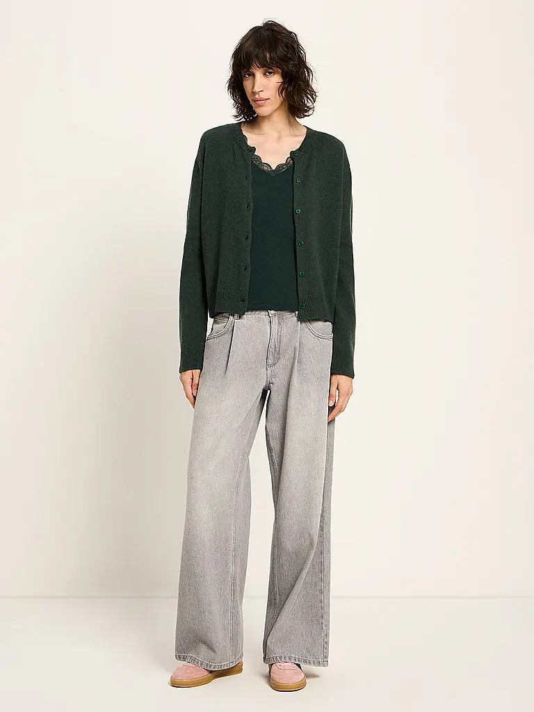 LANIUS | Cárdigan Boxy Fit | Verde oscuro