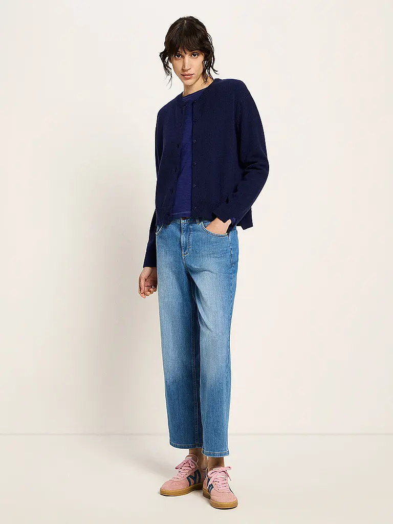 LANIUS | Cárdigan Boxy Fit | Azul oscuro