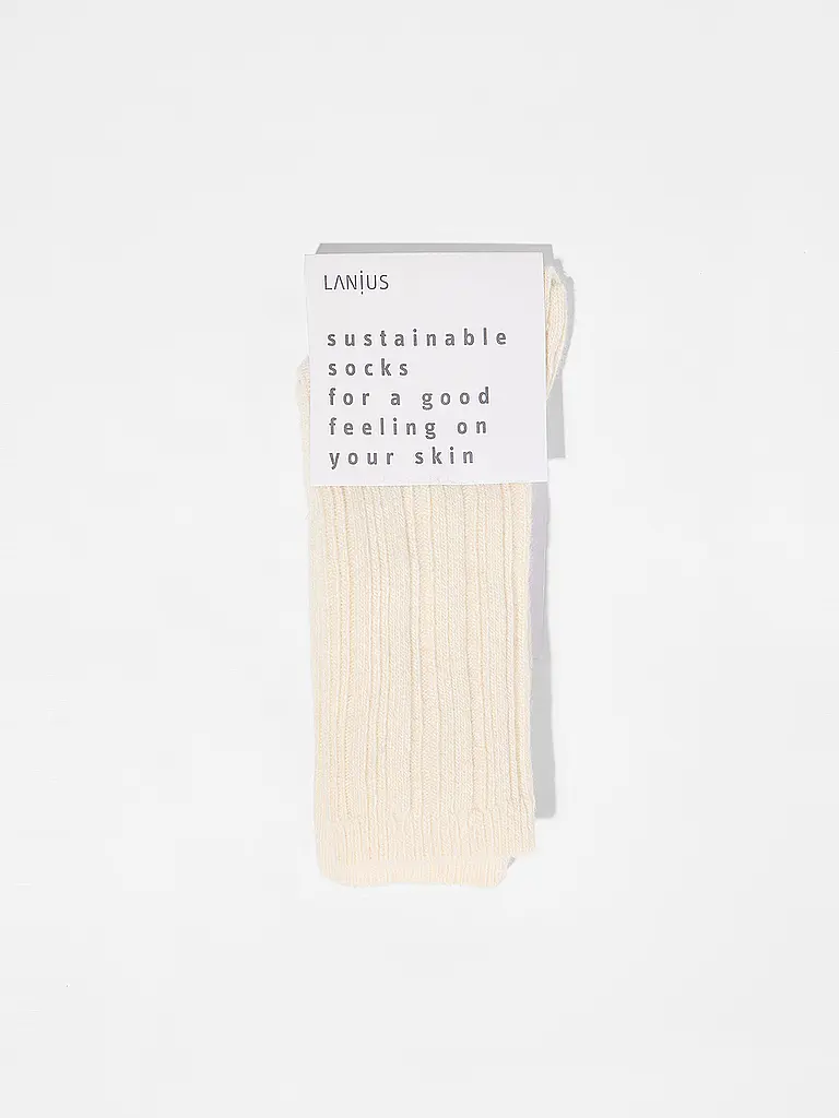 LANIUS | Calcetines blanco roto | Crema
