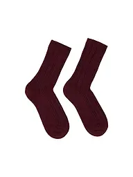 LANIUS | Calcetines blanco roto | Rojo oscuro