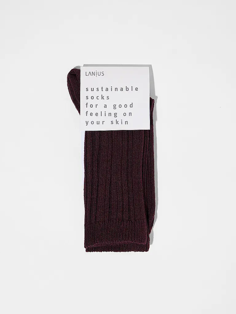 LANIUS | Calcetines burdeos | 