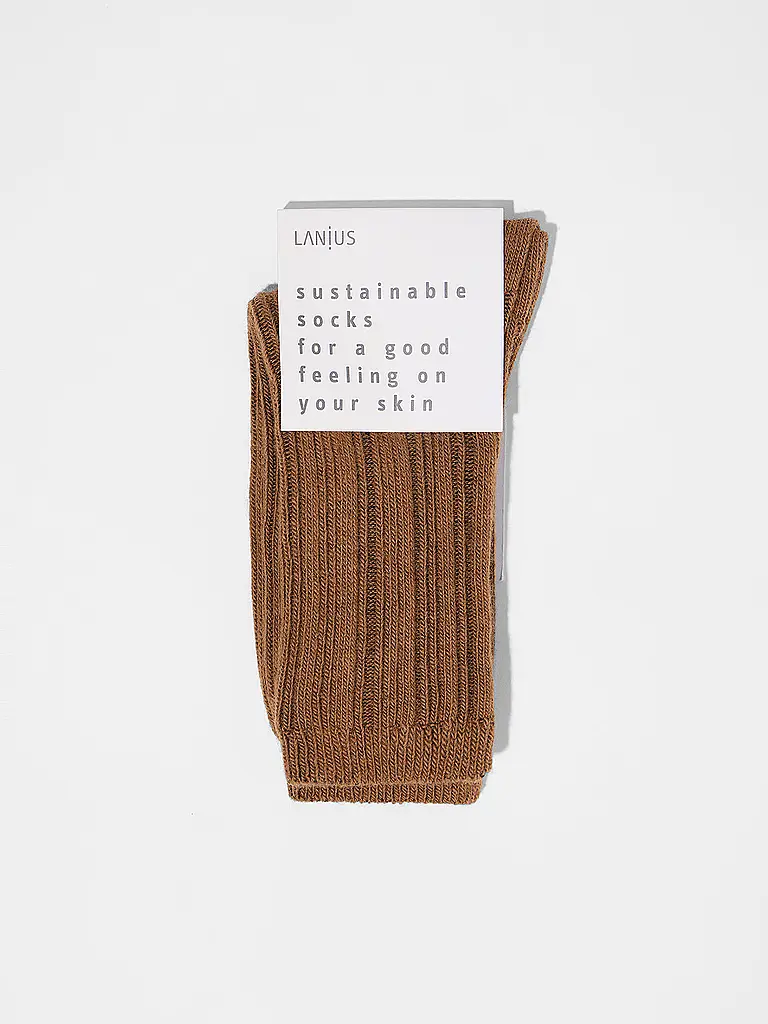 LANIUS | Calcetines marrón | Camel