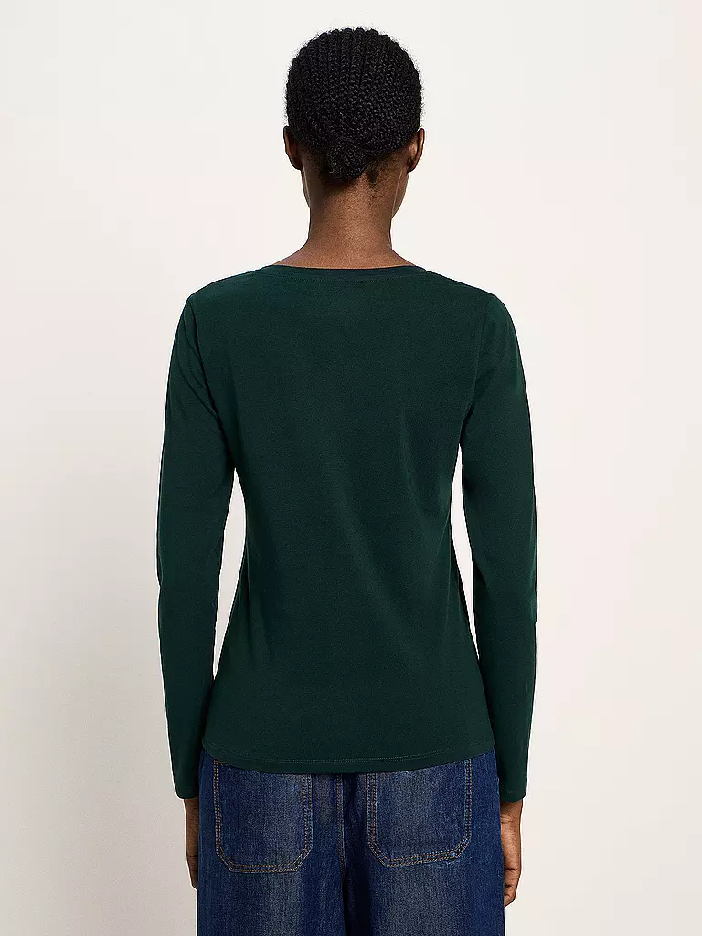 LANIUS | Camiseta de manga larga | Verde oscuro