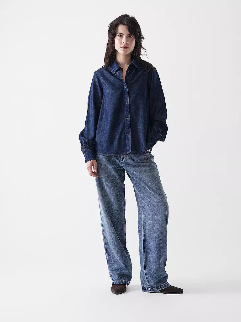 LANIUS | Jeansbluse | Azul oscuro