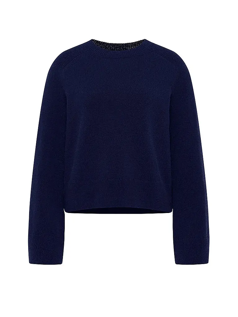 LANIUS | Jersey corte cropped | Azul oscuro