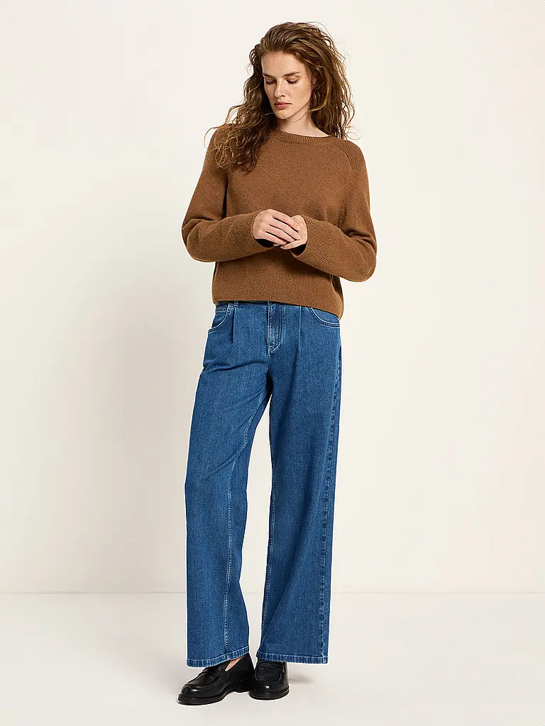 LANIUS | Jersey corte cropped | Camel