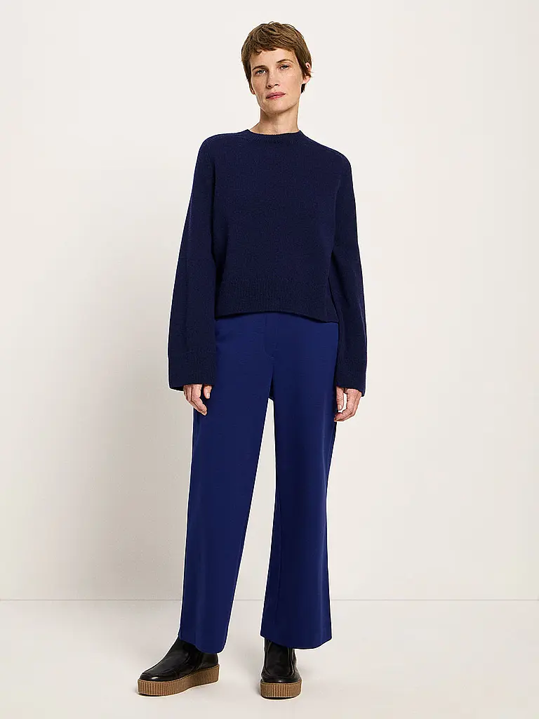 LANIUS | Jersey corte cropped | Azul oscuro