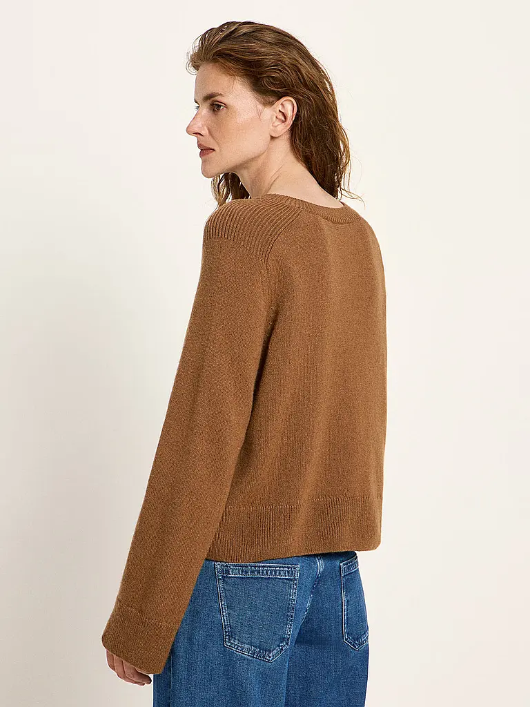 LANIUS | Jersey corte cropped | Camel