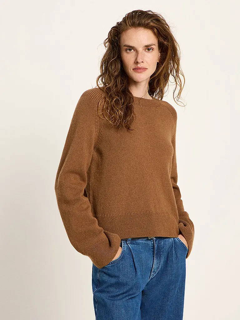 LANIUS | Jersey corte cropped | Camel