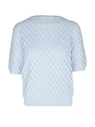 LANIUS | Nombre del producto: Jersey
Marca: LANIUS
Color: crema
Categorías: Moda, Mujer

Largo de la manga: Manga corta
Escote: Cuello redondo
Material: Algodón
Diseño: Liso
Corte (Prenda superior): Regular
Estilo: Pure
Detalles: Patrón de punto | Azul claro