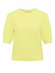 LANIUS | Nombre del producto: Jersey
Marca: LANIUS
Color: crema
Categorías: Moda, Mujer

Largo de la manga: Manga corta
Escote: Cuello redondo
Material: Algodón
Diseño: Liso
Corte (Prenda superior): Regular
Estilo: Pure
Detalles: Patrón de punto | Amarillo