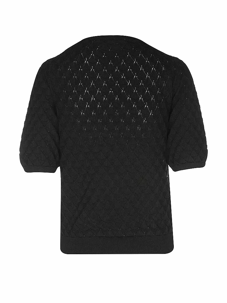 LANIUS | Pullover
Marca: LANIUS
Color: negro
Categorías: Moda, Mujer

Largo de manga: Manga corta
Escote: Cuello redondo
Material: Algodón
Diseño: Liso
Corte (Prenda superior): Regular
Estilo: Pure
Detalles: Patrón de punto | Negro