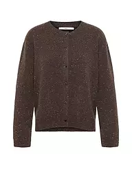 LANIUS | Strickjacke Boxy Fit | Marrón