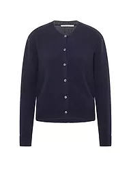 LANIUS | Strickjacke Boxy Fit | Azul oscuro