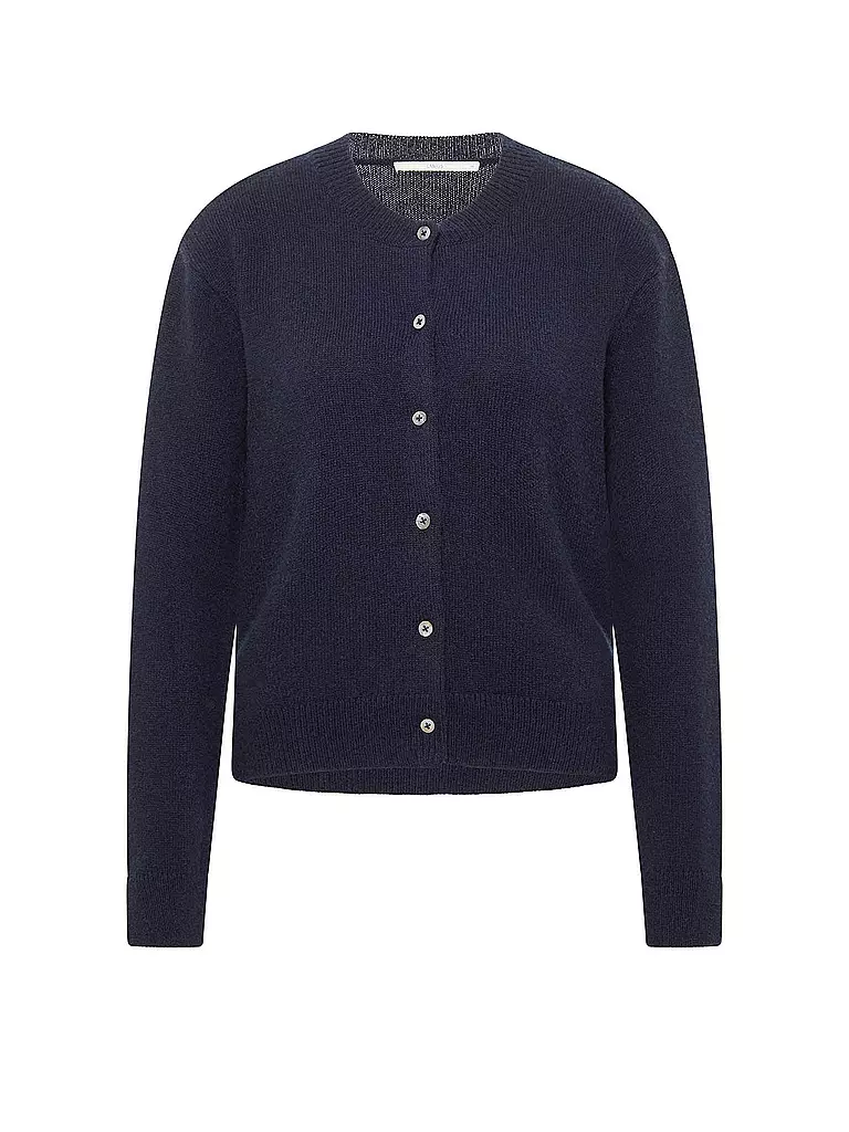 LANIUS | Strickjacke Boxy Fit | Azul oscuro