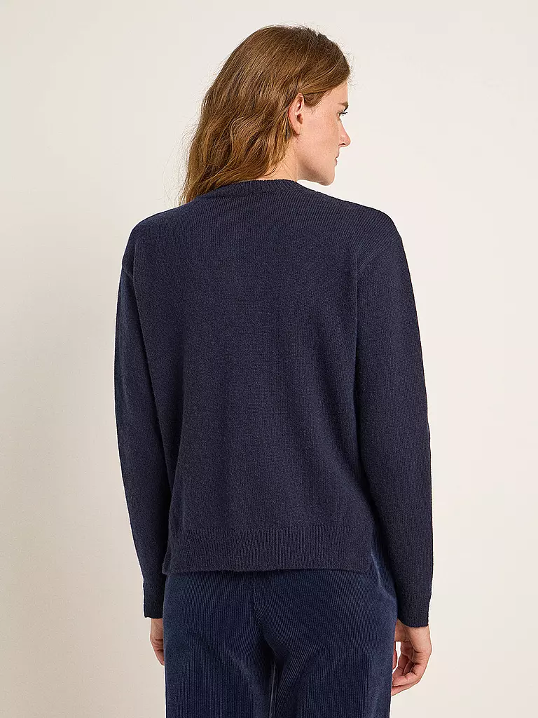 LANIUS | Strickjacke Boxy Fit | Azul oscuro