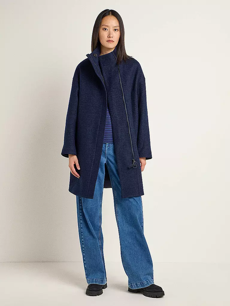 LANIUS | Wollmantel Oversized Fit | Azul oscuro
