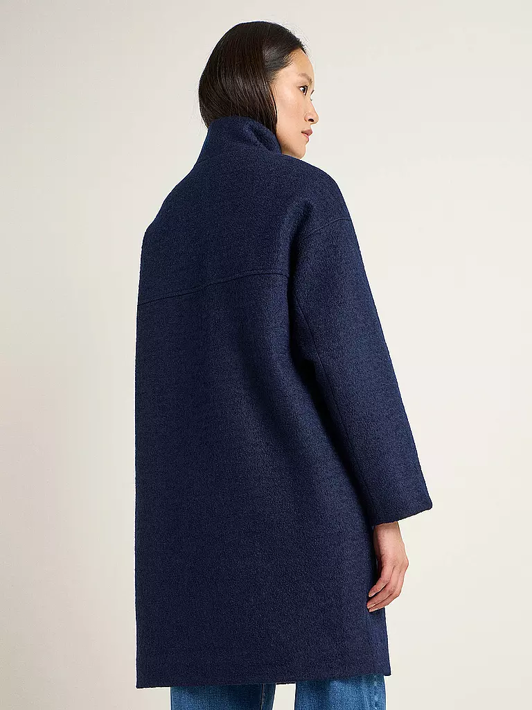 LANIUS | Wollmantel Oversized Fit | Azul oscuro