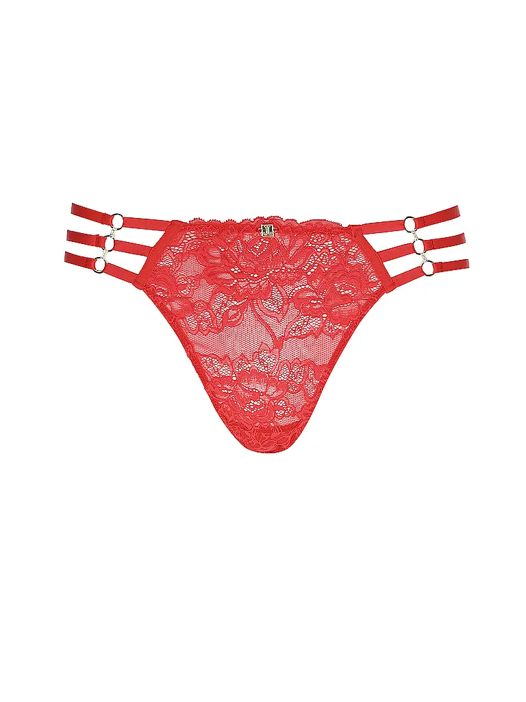 LASCANA | Nombre del producto: String TEMPTATION 2 red
Marca: LASCANA
Color: rojo
Categorías: Moda, Mujer

Material: Poliéster / Poliamida, Elástico, Encaje
Diseño: Liso | Rojo