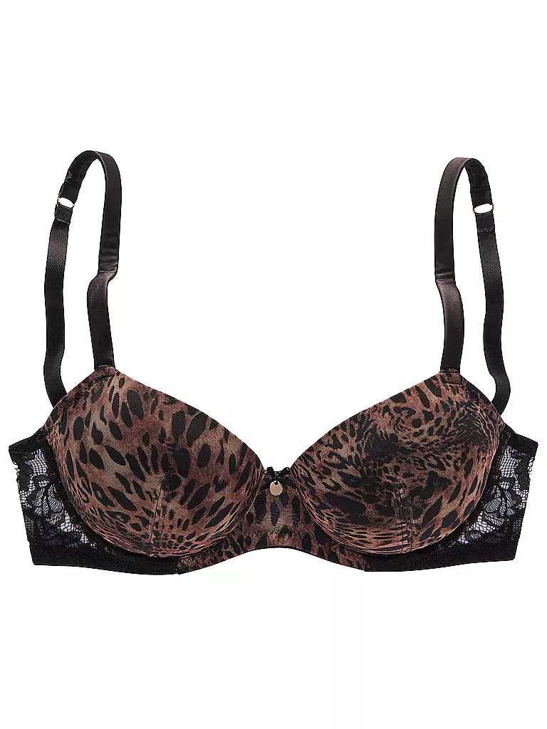 LASCANA | Sujetador Push Up LEO con estampado de leopardo | Marrón